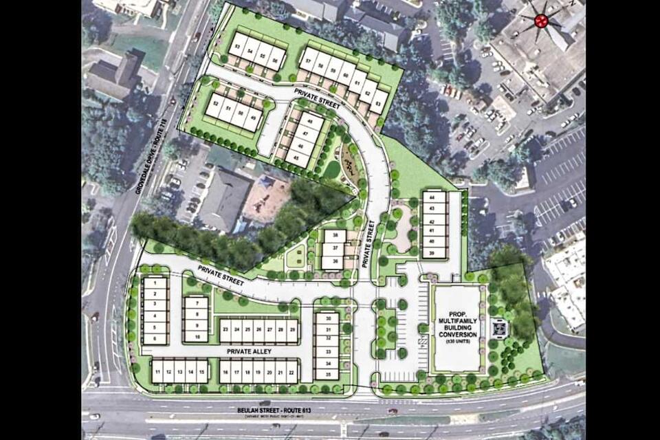 Townhouses dominate new plan for residential development in Franconia ...