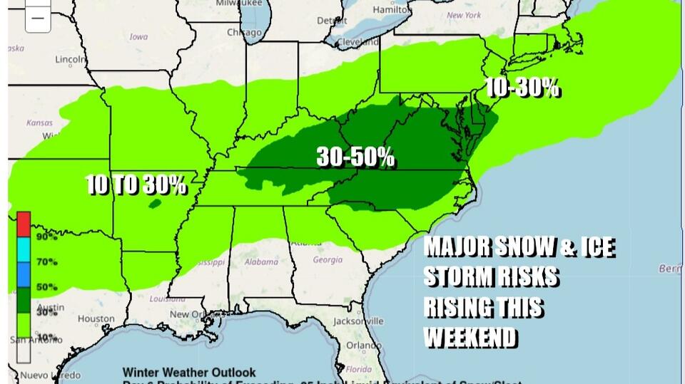 Brutal Cold, snow storm risks late week & weekend Virginia, Maryland ...