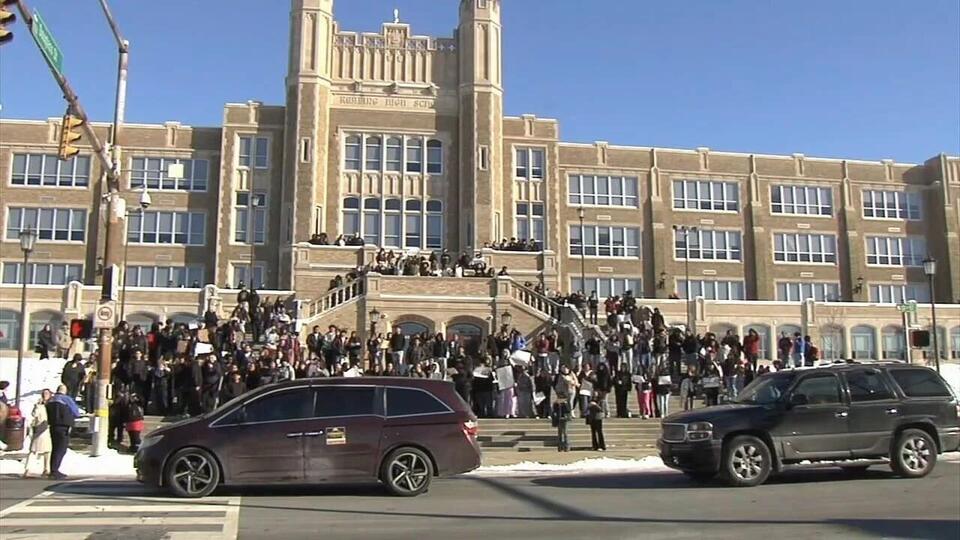 Hundreds of students rally for immigrants outside Reading High School ...