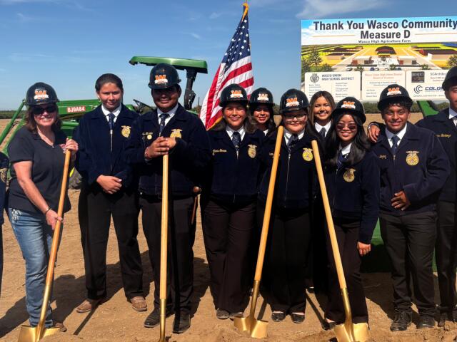 Wasco High School breaks ground on new farm, to open for the 27-28 school year