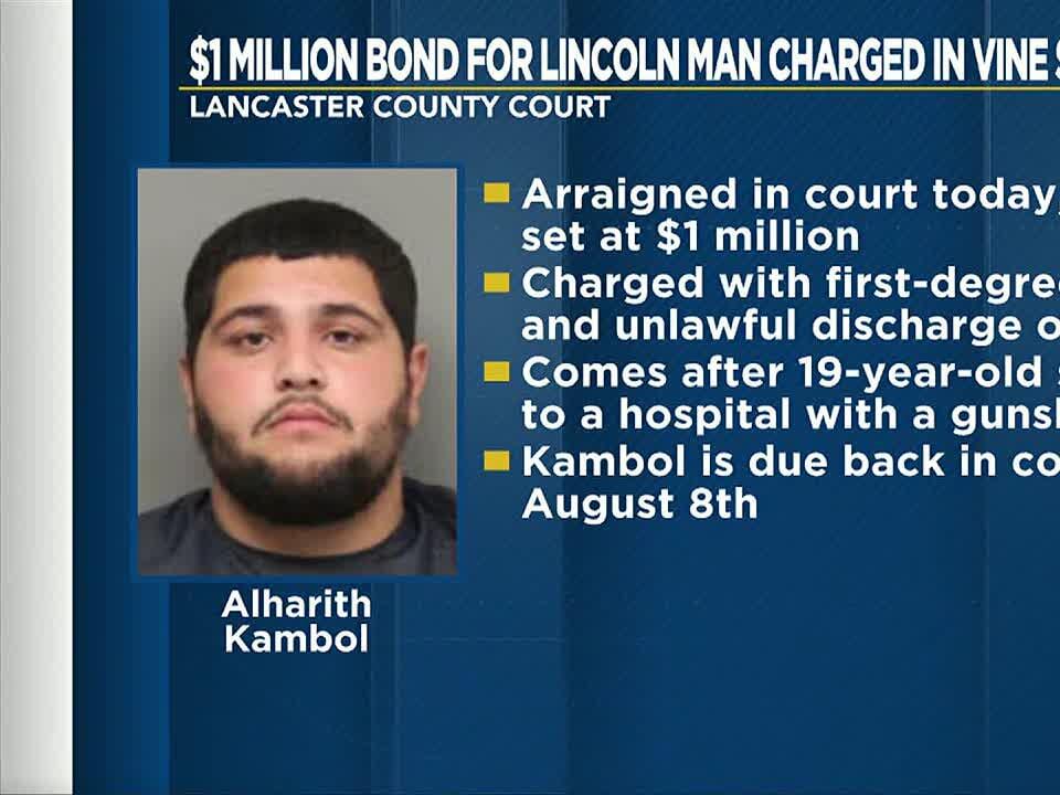 Bond set at $1 million for Lincoln man charged in Vine Street shooting