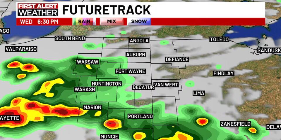 More rain, a few storms for Wednesday