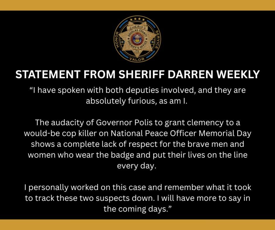Douglas County Sheriff denounces clemency decision - NewsBreak
