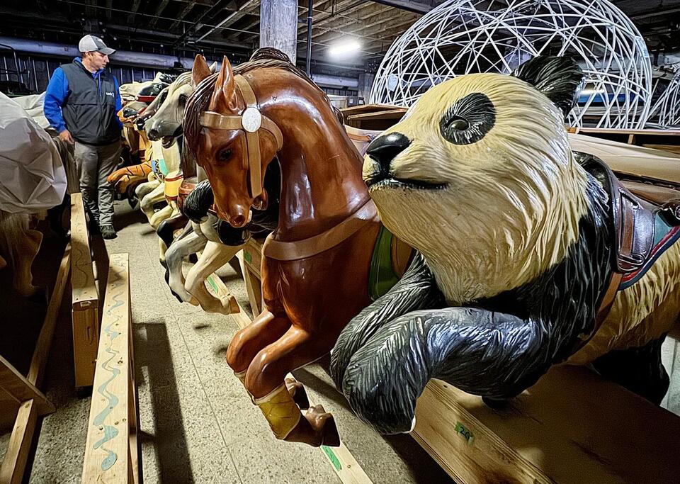 Carousel from Chapel Hill Mall remains in storage in Akron - NewsBreak