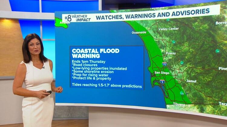 Coastal Flood Warning remains in effect for San Diego County on Tuesday ...