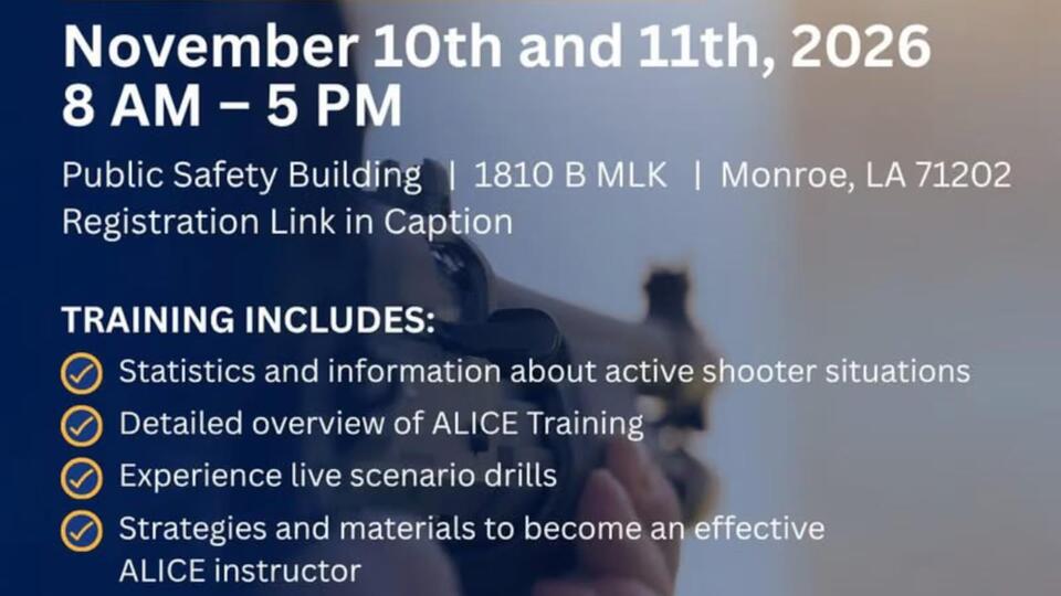 Monroe Police offering ALICE active shooter instructor certification ...