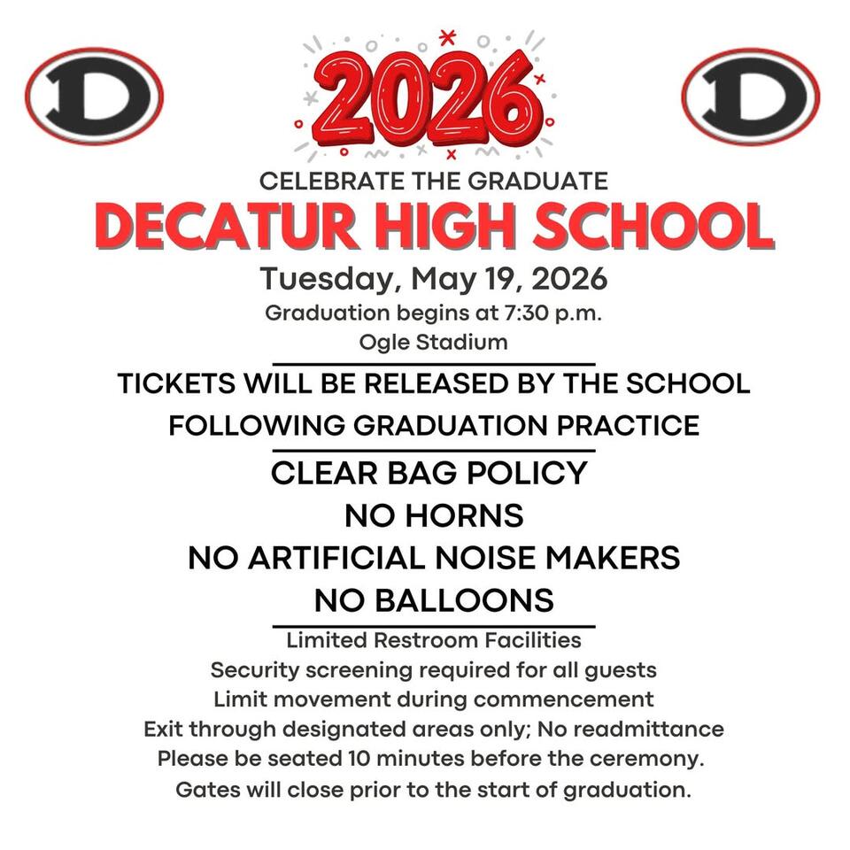 Decatur High Graduation Set for May 19 - NewsBreak