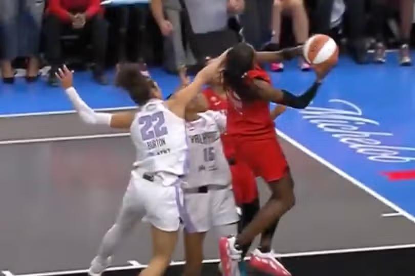 Rhyne Howard floored by repeat offender as teammates rush to cover her ...