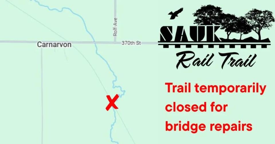 Sauk Rail Trail Temporarily Closed Near Carnarvon For Bridge Repairs