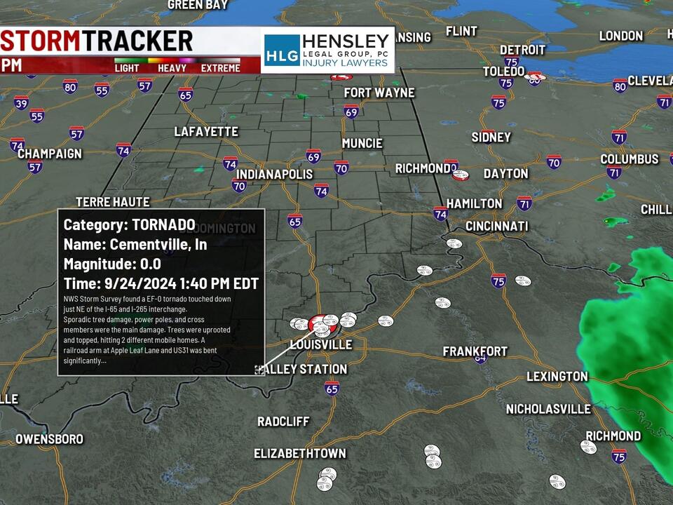 NWS confirms EF0 tornado in southern Indiana