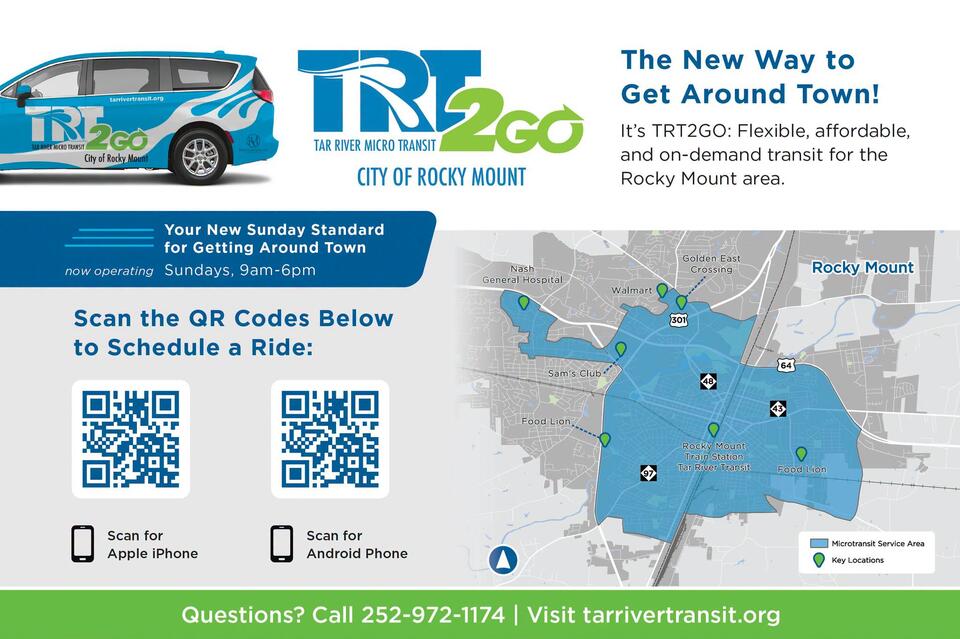 Rocky Mount Launches New On-Demand Sunday Transit Service - NewsBreak