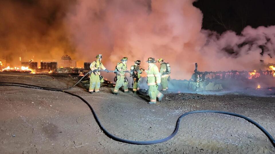 Building collapses, home damaged after fire