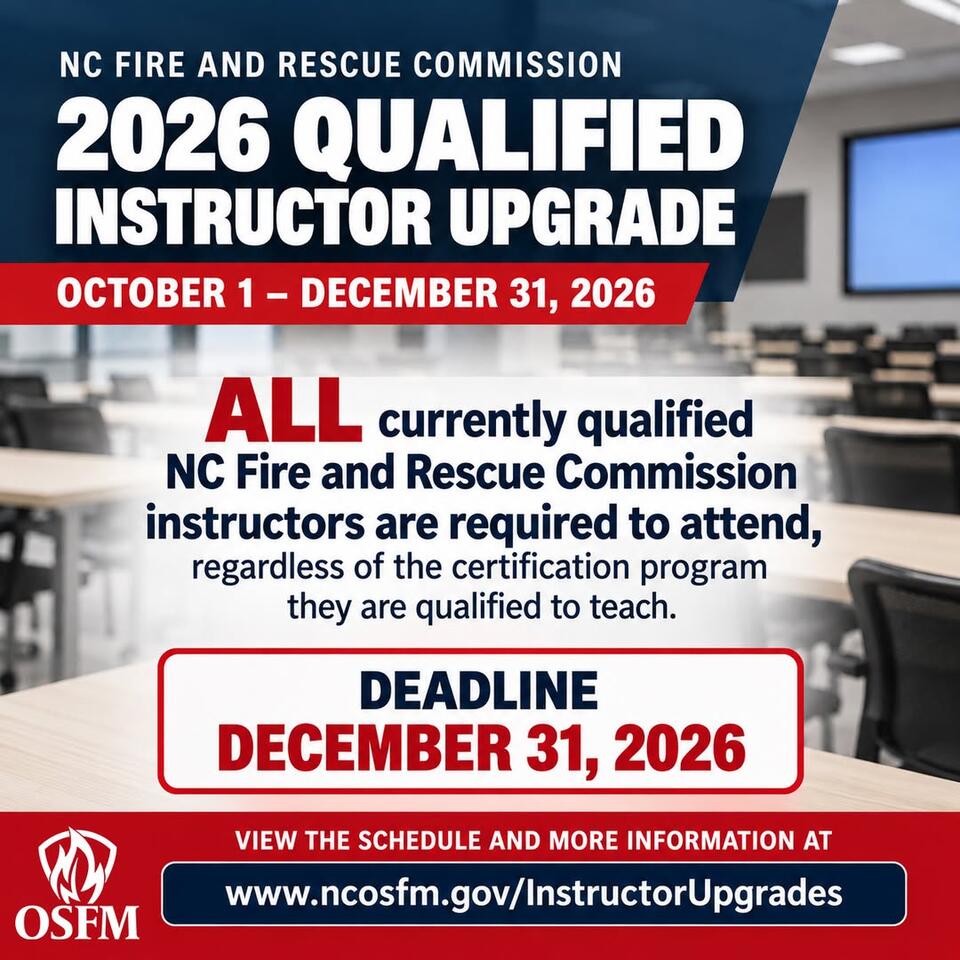 2026 NC Fire Instructor Upgrade Deadline Set - NewsBreak