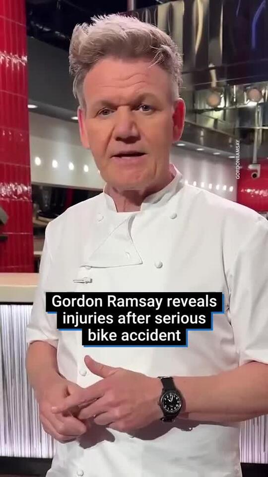 Celebrity chef Gordon Ramsay narrowly avoided a serious injury in a ...