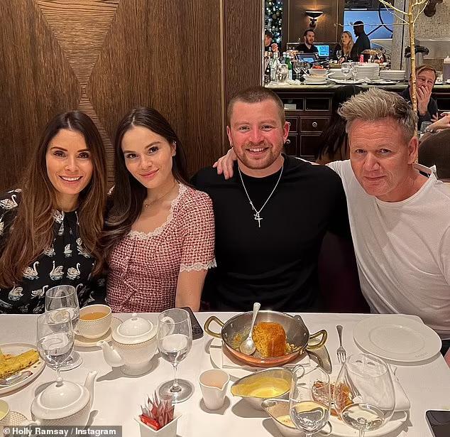 Gordon Ramsay wears matching Christmas pyjamas with wife Tana and their
