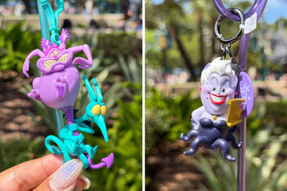 Disneyland Halloween 2026 Ursula and Pain & Panic Straw Clips Now ...