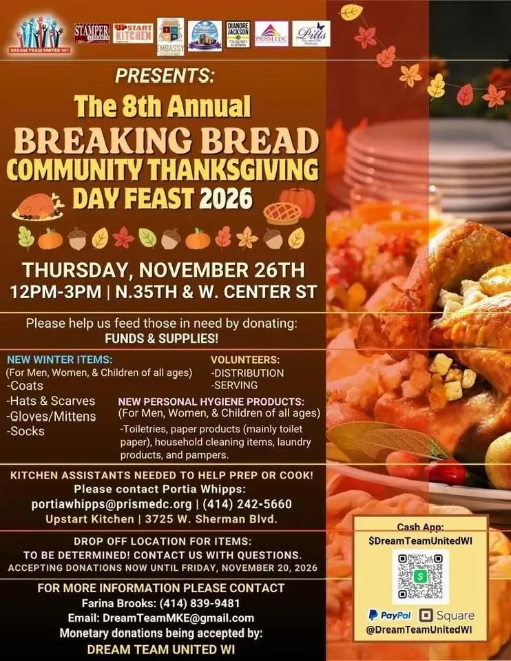 Post From Community: Dream Team United WI eighth annual Breaking Bread ...