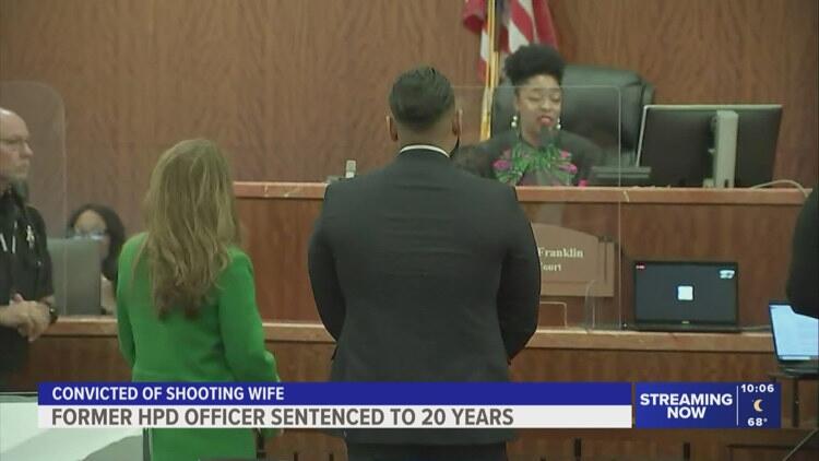 Former Houston police officer sentenced to prison for shooting wife ...