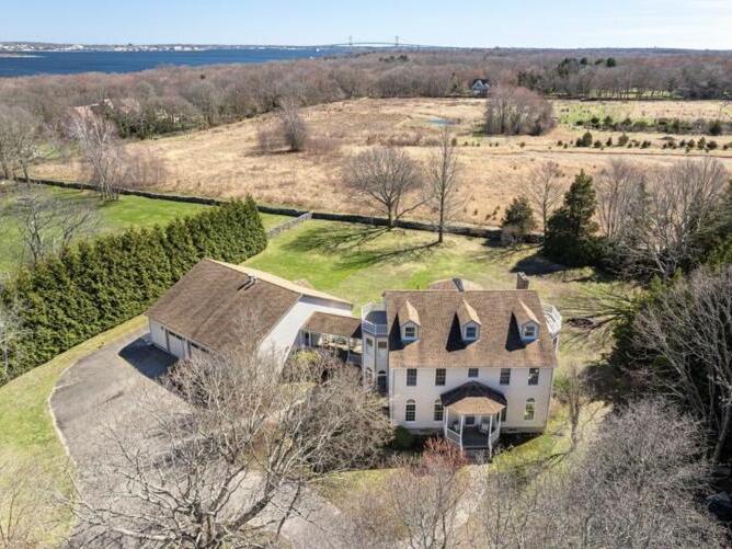 East Passage Elegance Custom Colonial Retreat on 2 Acres in Jamestown