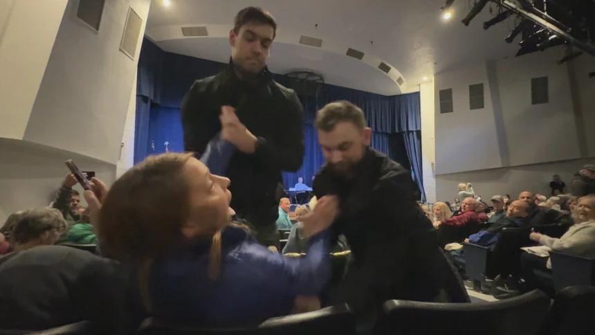 Idaho woman forcibly dragged from local Republican town hall by private ...