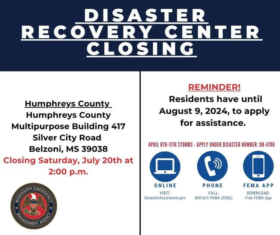 Mississippi Emergency Management Agency Announces Closure of Disaster ...