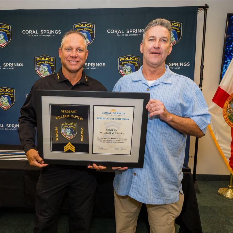 Coral Springs Police Sergeant Retires After 26 Years - NewsBreak