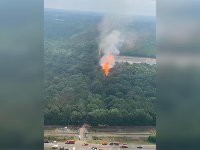 Evacuations lifted after explosion, fire in De Soto Parish