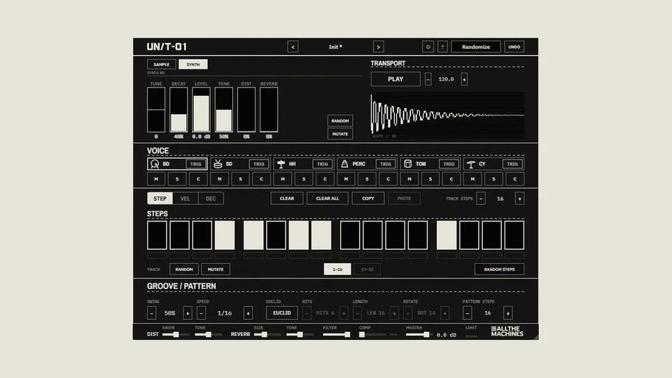 FREE: UN/T-01 drum machine instrument by All The Machines - NewsBreak