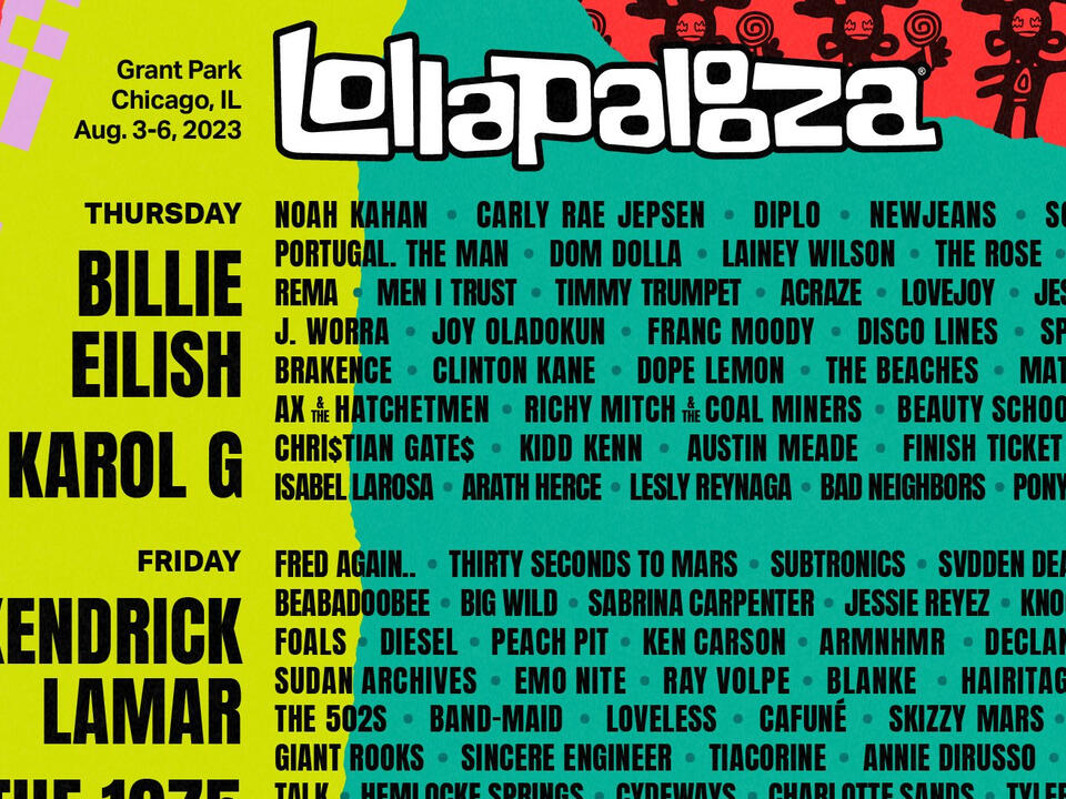 Lollapalooza 2023 schedule released; see who’s playing when and where