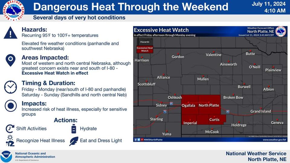 Dangerous heat impacting the listening area beginning Friday - NewsBreak
