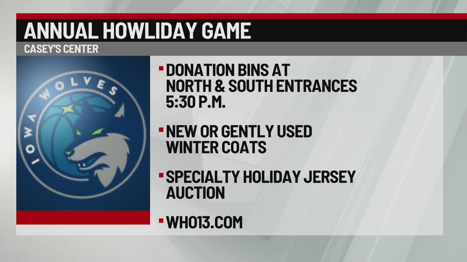 Iowa Wolves host Howliday Game with community donation drive - NewsBreak