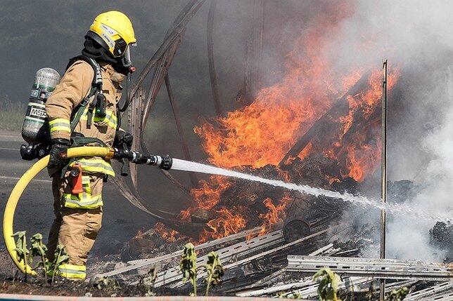 Authorities Respond to Raging Tractor Trailer Fire on Long Island ...