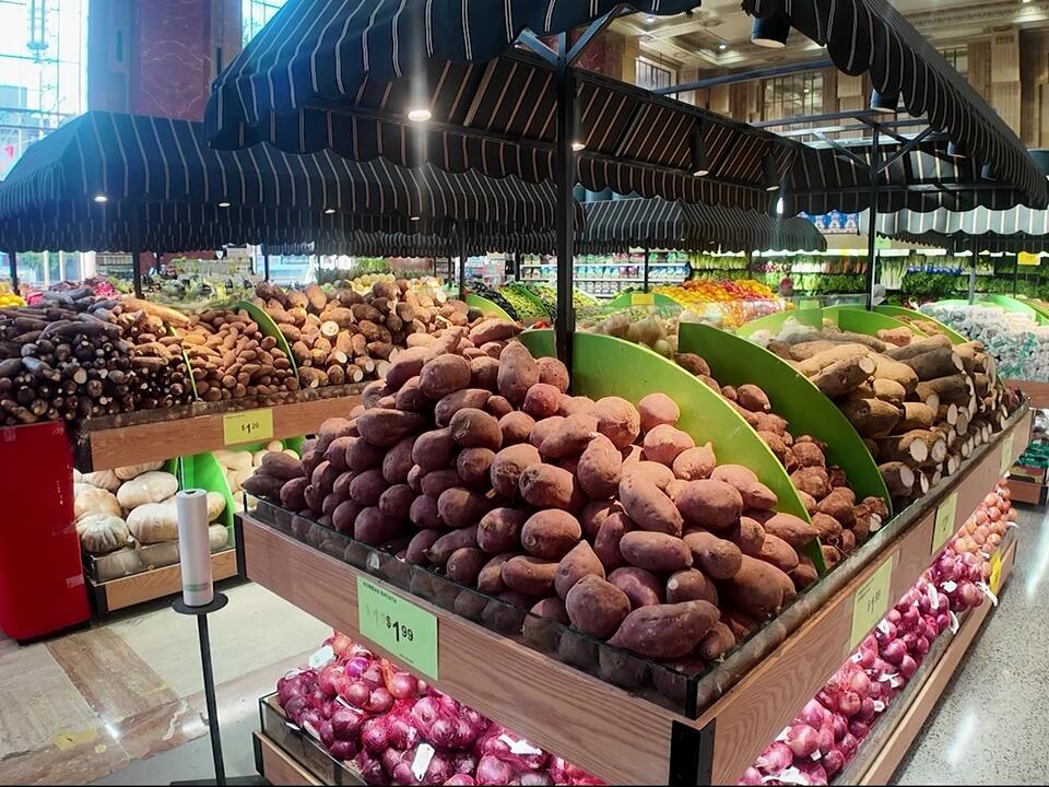 The restoration and historic roots of Fine Fare Supermarket on the