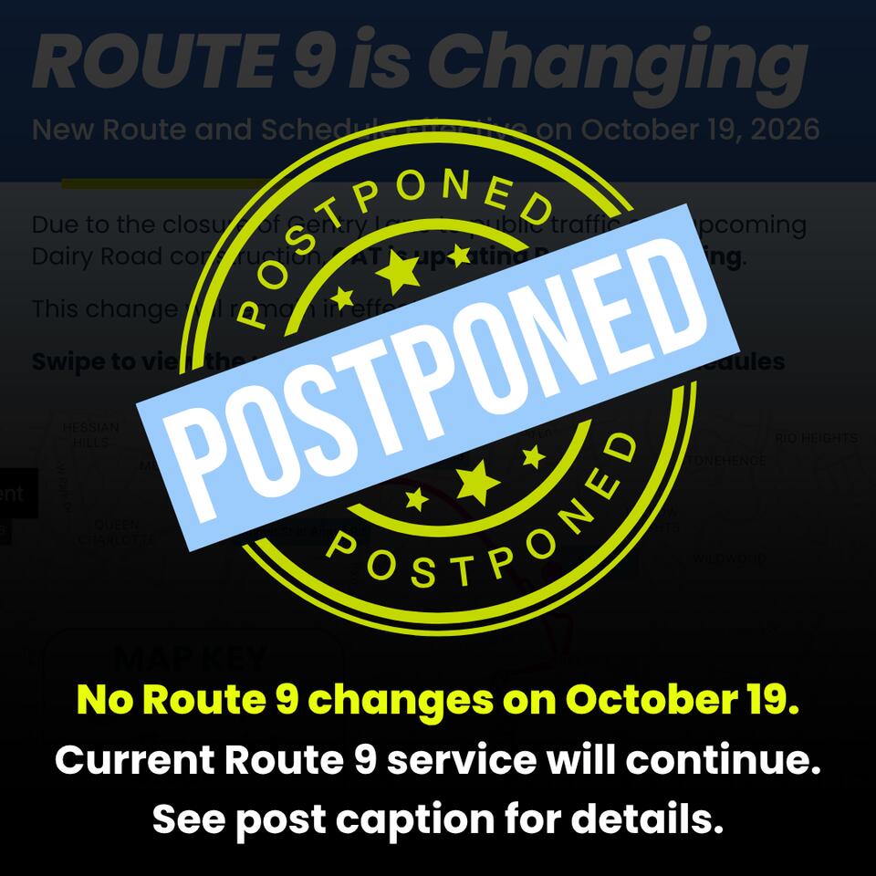 ⚠️ Route 9 bus changes delayed, current schedule stays - NewsBreak