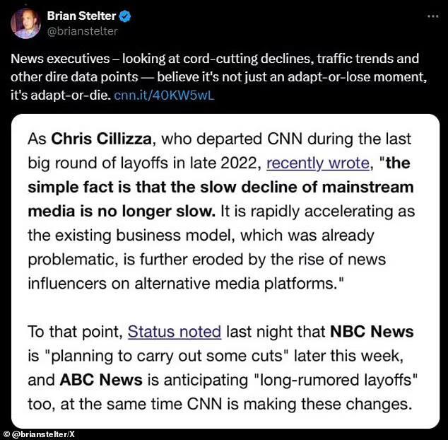 CNN's dire prognosis revealed by veteran reporter as network announces ...