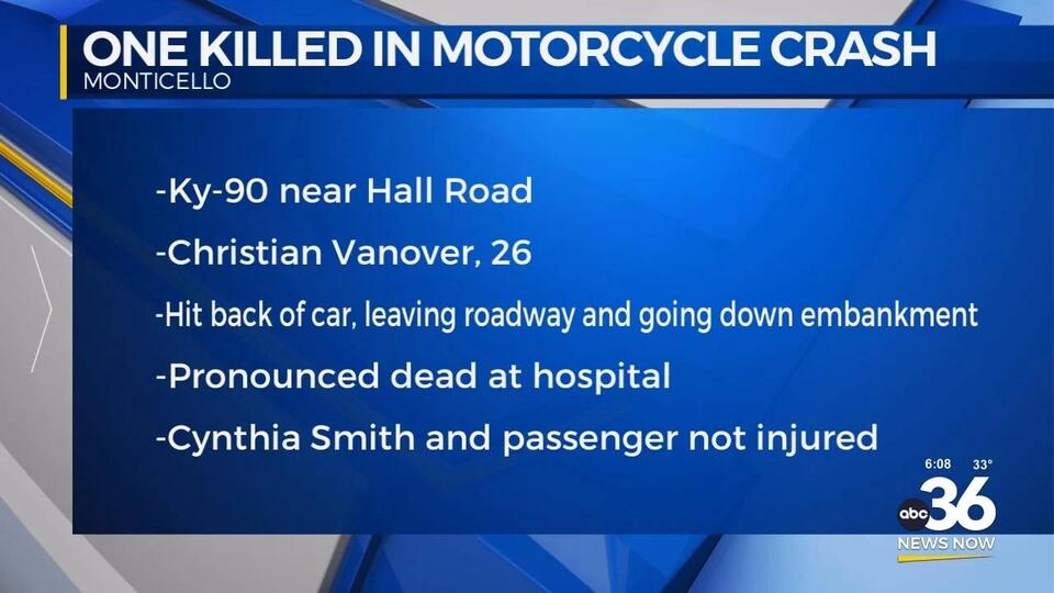 Monticello man dies after motorcycle crash on KY-90 in Wayne County ...