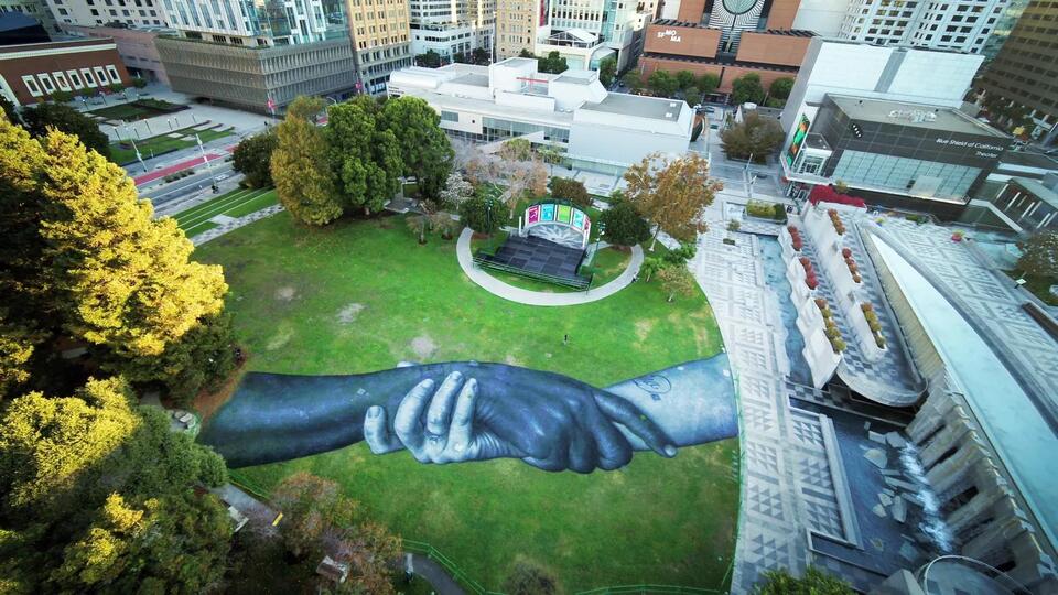 Artist transforms San Francisco lawn as part of global artwork - NewsBreak