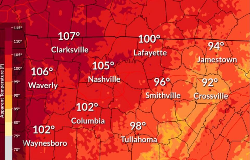 Weekend weather: Highs in mid-90s with heat indexes up to 106 expected ...