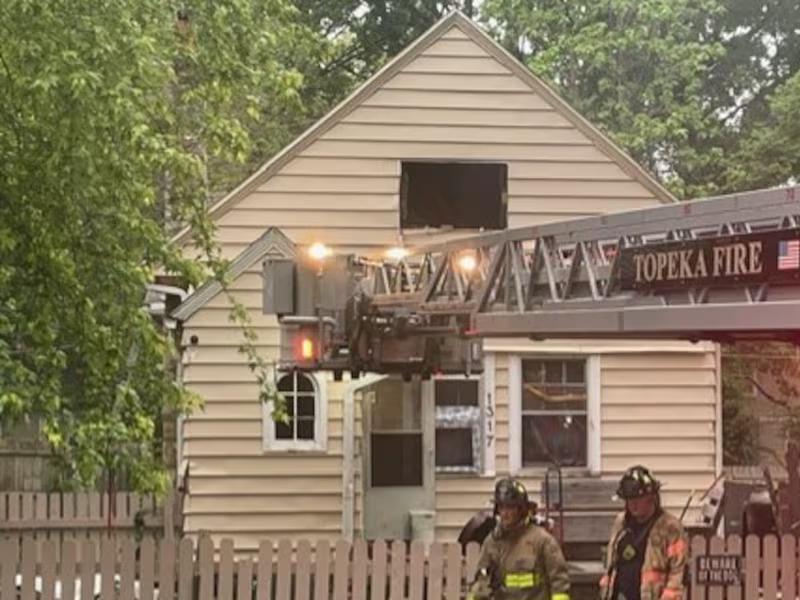Crews respond to house fire Monday morning in central Topeka