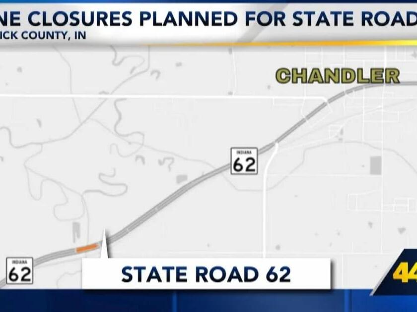 Lane closure set to begin on SR 62 in Warrick County