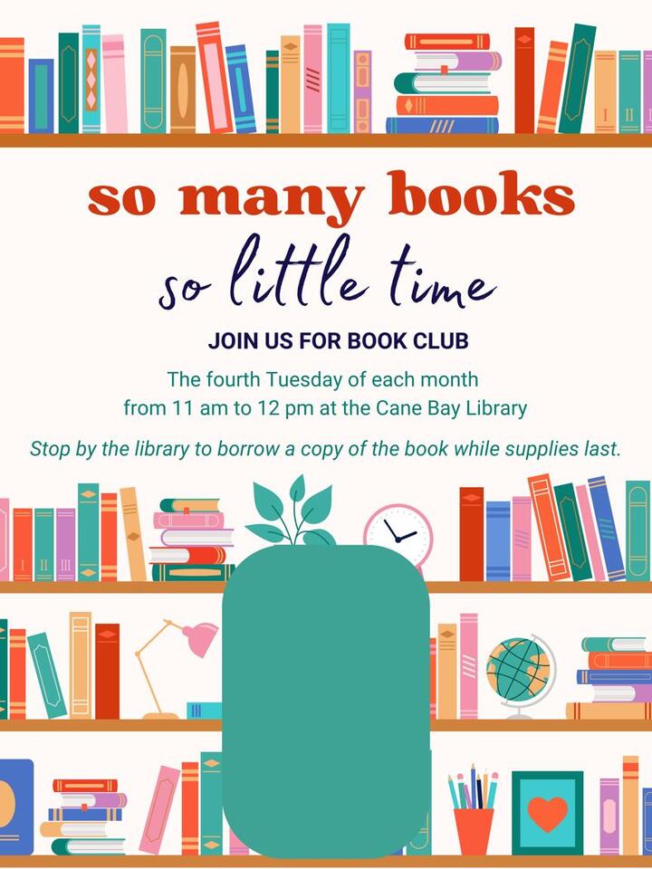 📚 Monthly Book Club at Cane Bay Library - NewsBreak