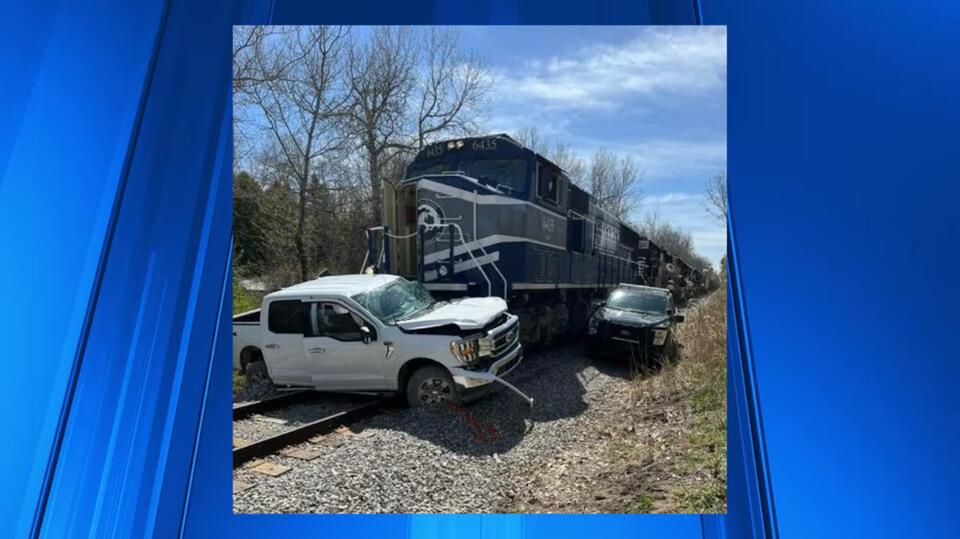 Man hospitalized after train crashes into truck in Bay Co. - NewsBreak