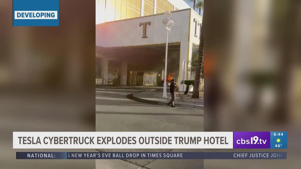 Tesla Cybertruck explodes outside of Trump Hotel in Las Vegas - NewsBreak
