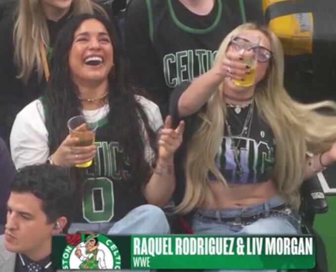 Liv Morgan and Raquel Rodriguez attend NBA game (video), Maven talks ...