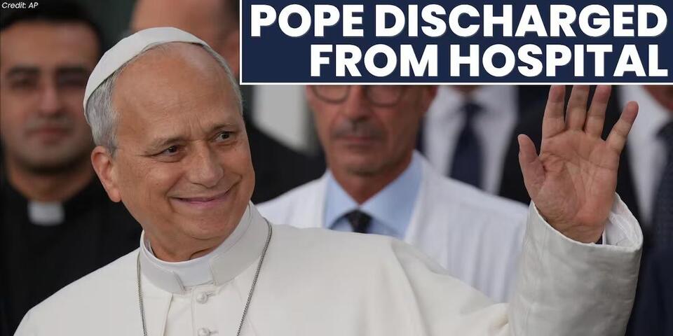 Pope Leo discharged from hospital after cancer surgery - NewsBreak