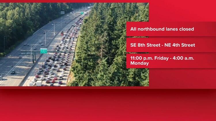 I-405 closure in Bellevue this weekend - NewsBreak