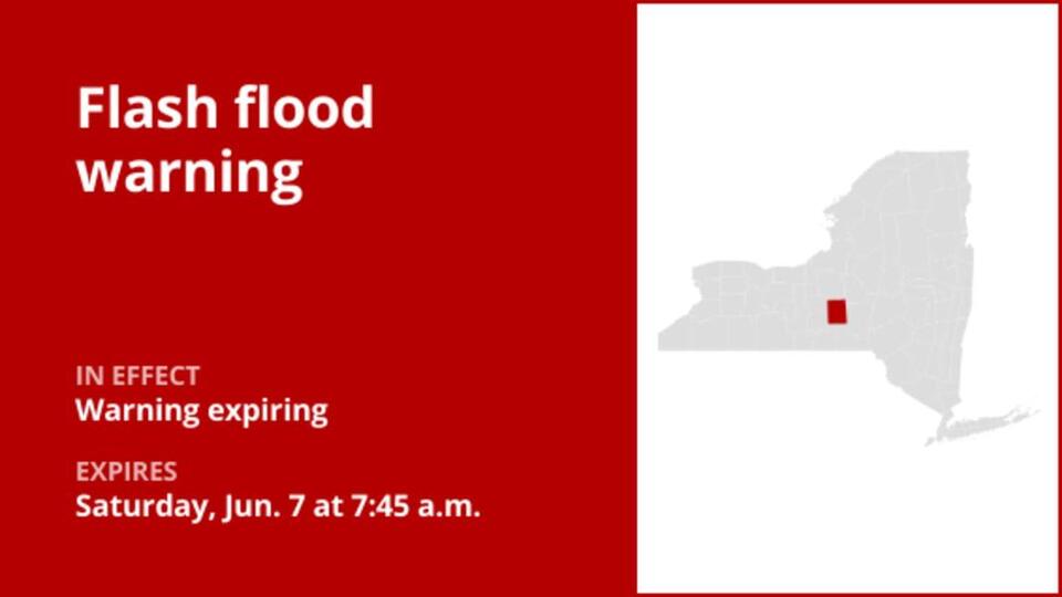 Update: Flash flood warning previously issued for Cortland County will ...