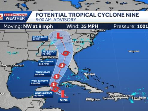 Potential Tropical Cyclone 9 expected to become a tropical storm before ...