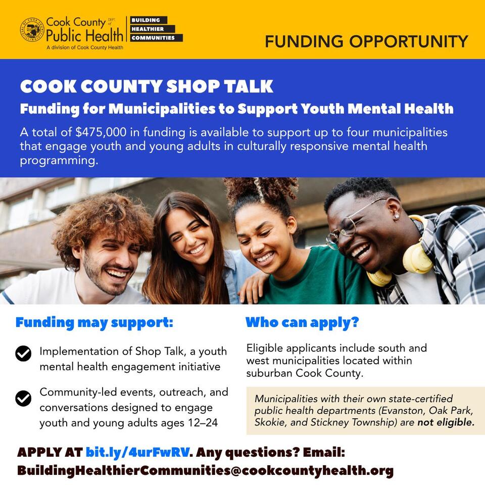 💰 $475K grants for suburban Cook County youth mental health programs ...