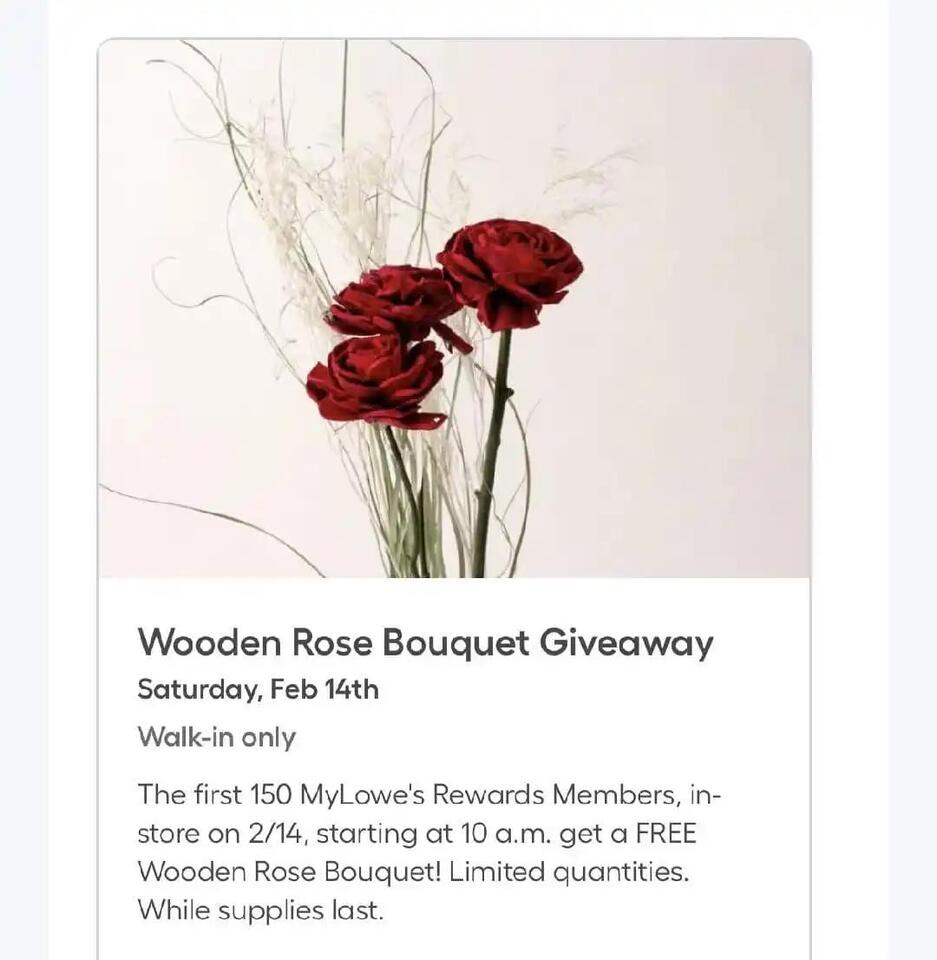 Lowe’s giveaway: Free rose bouquet on Valentine’s Day for MyLowe’s ...